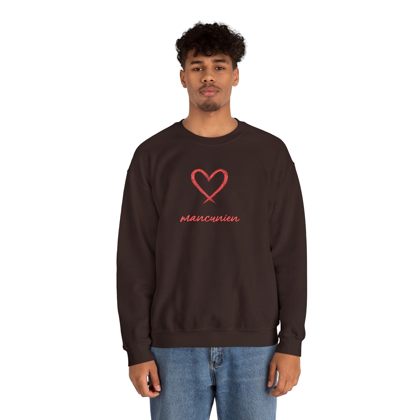 Pull Mixte Brodé - Cœur de Mancunien (Manchester United)