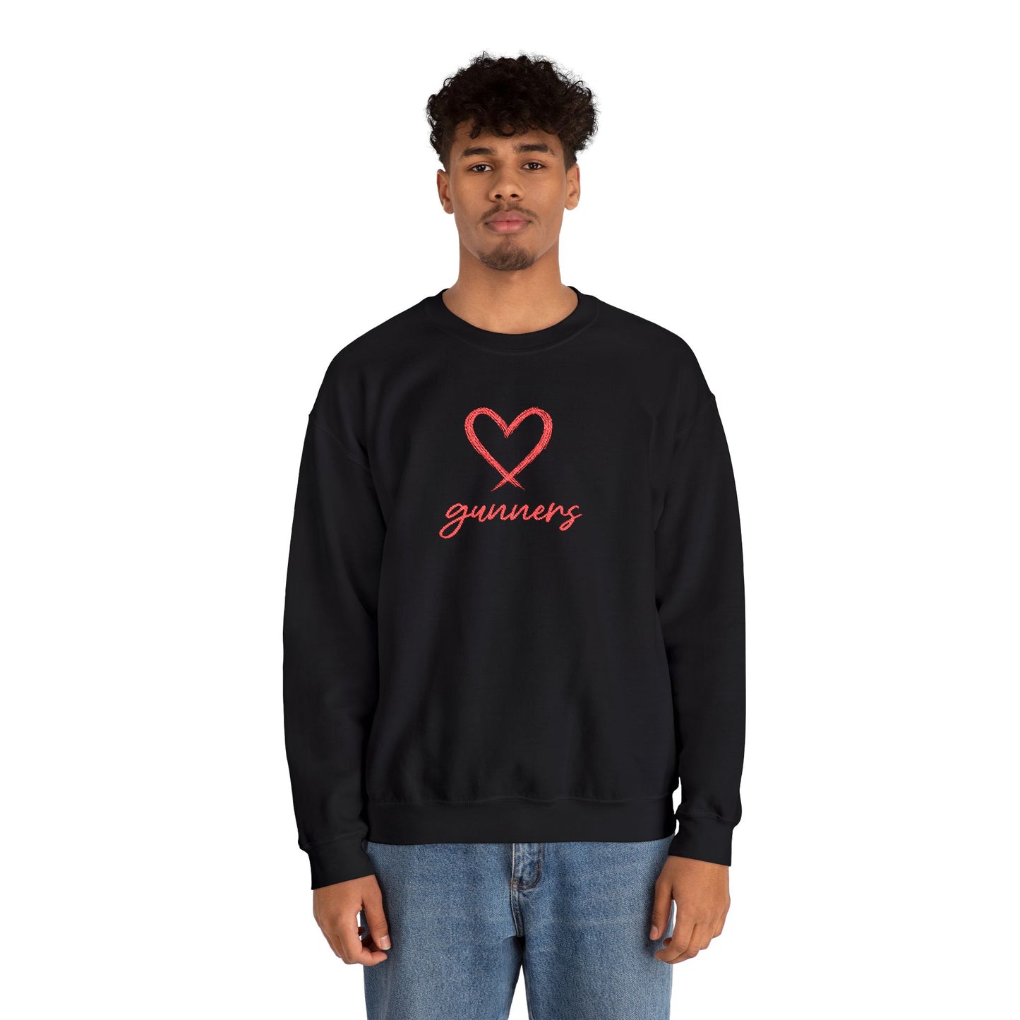Pull Mixte Brodé - Cœur de Gunners (Arsenal)
