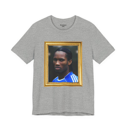 T-Shirt Mixte - Drogba Chelsea Legend (Gold Frame)