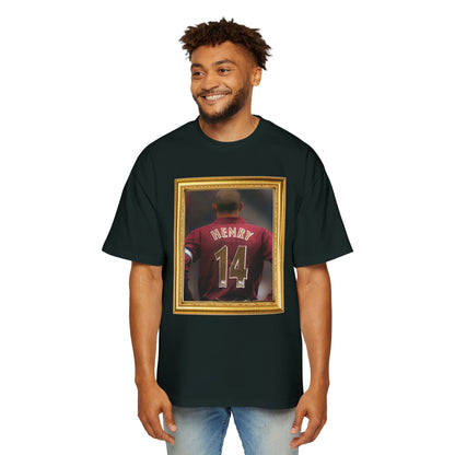 T-Shirt Mixte Oversized - Thierry Henry Legend (Arsenal, Gold Frame)