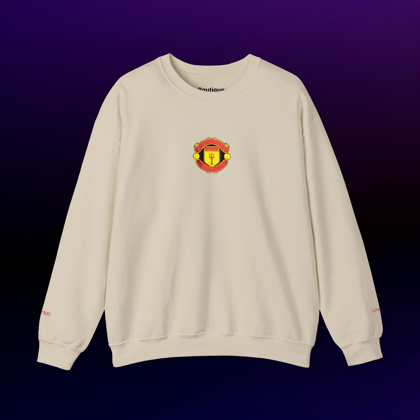 Unisex sweater with embroidered design - Man United
