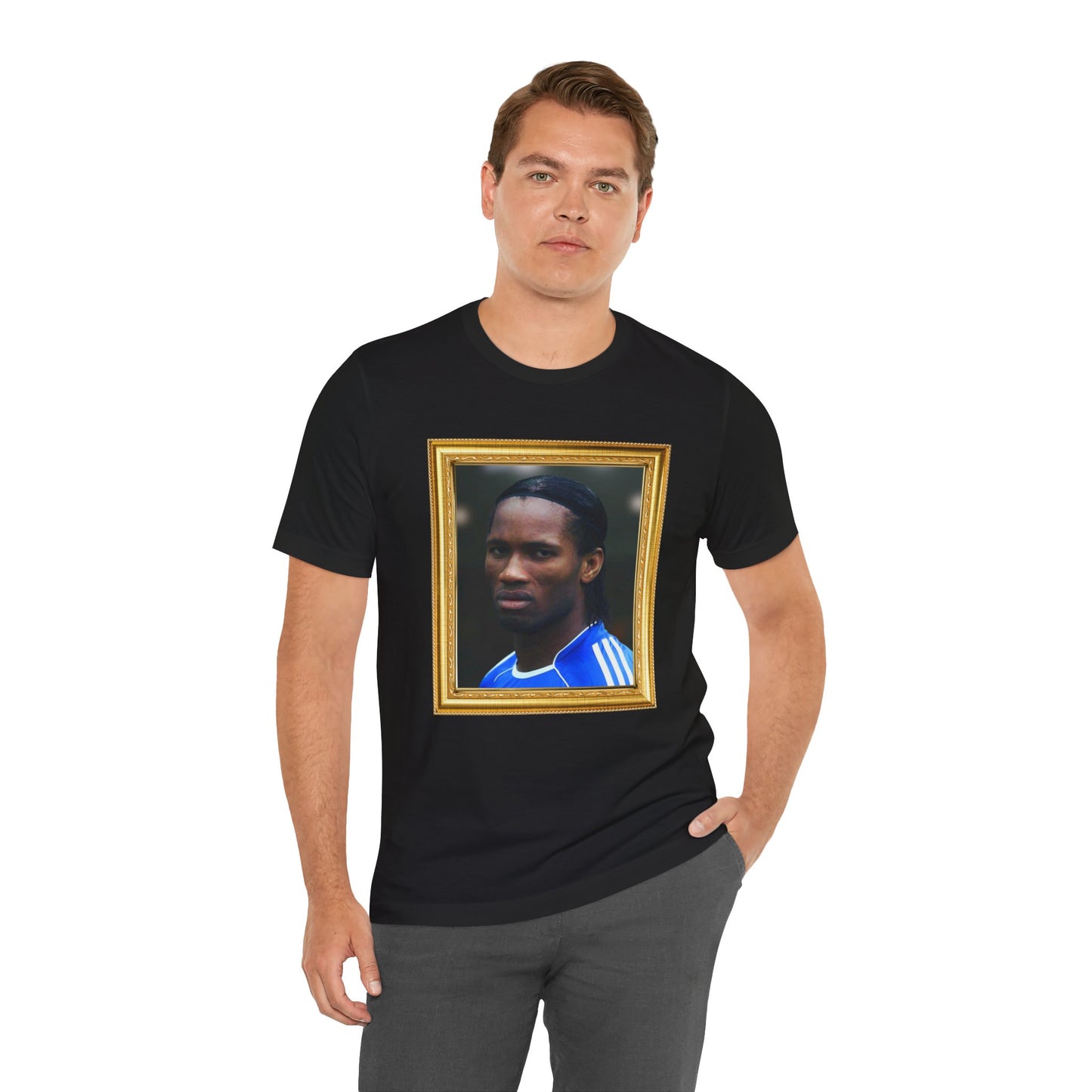 T-Shirt Mixte - Drogba Chelsea Legend (Gold Frame)