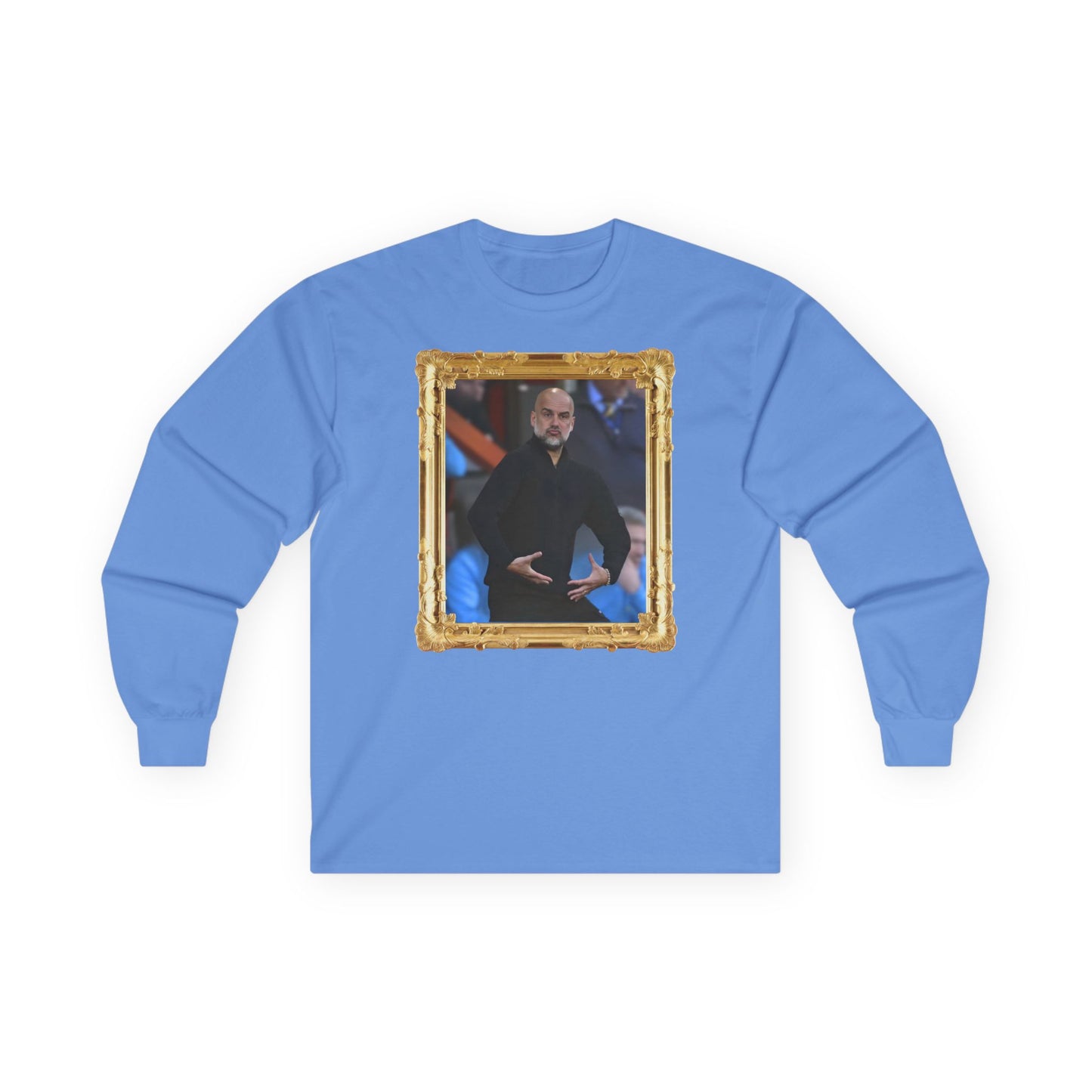 T-Shirt Manches Longues - Pep Guardiola (Manchester City, Gold Frame)