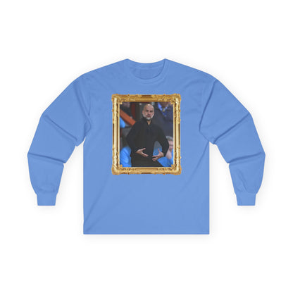T-Shirt Manches Longues - Pep Guardiola (Manchester City, Gold Frame)