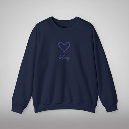 Pull Mixte Brodé - Cœur de Blues (Chelsea)