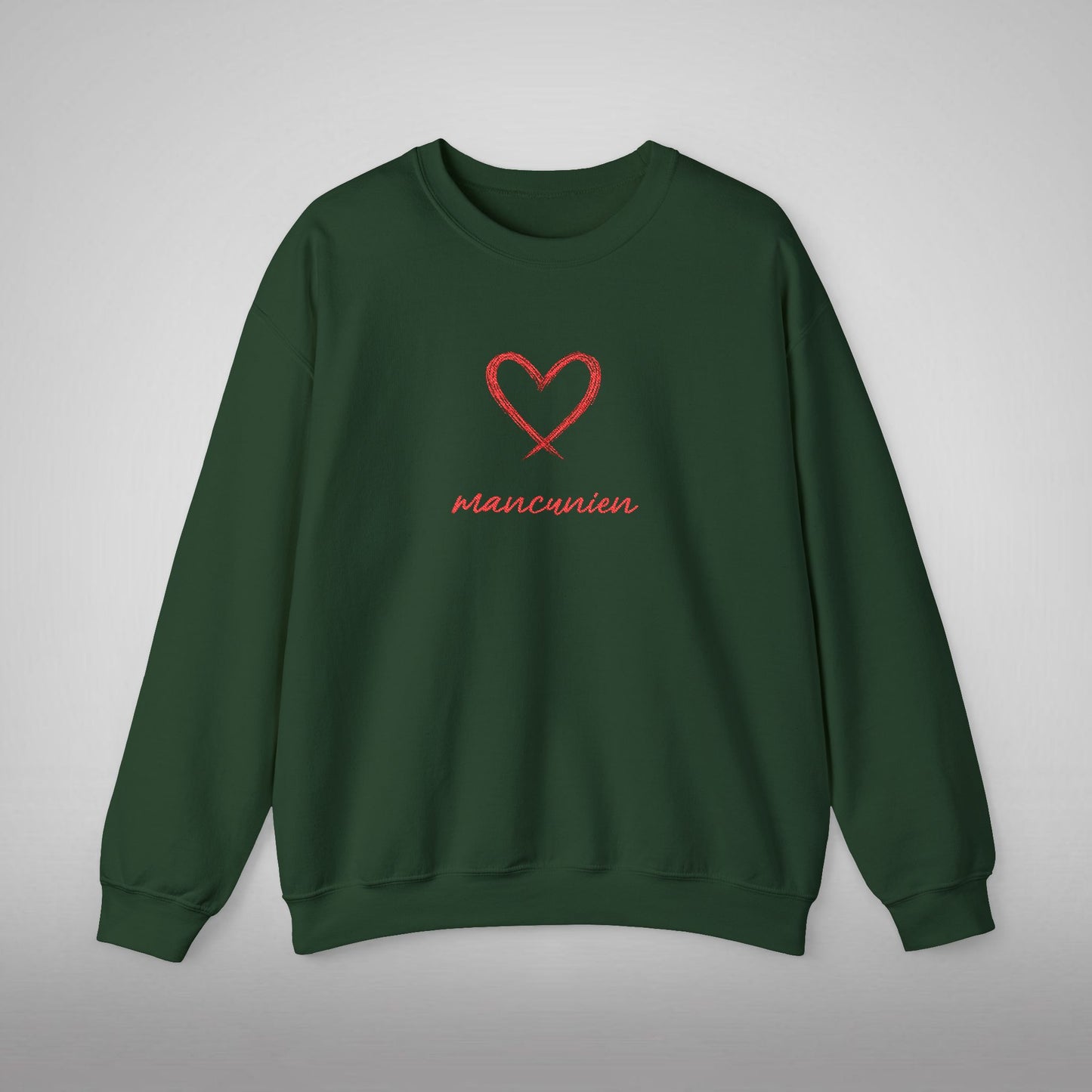 Pull Mixte Brodé - Cœur de Mancunien (Manchester United)