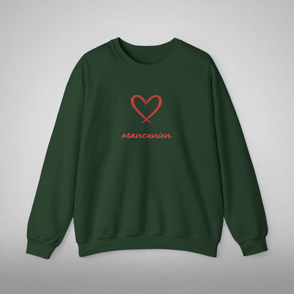 Pull Mixte Brodé - Cœur de Mancunien (Manchester United)