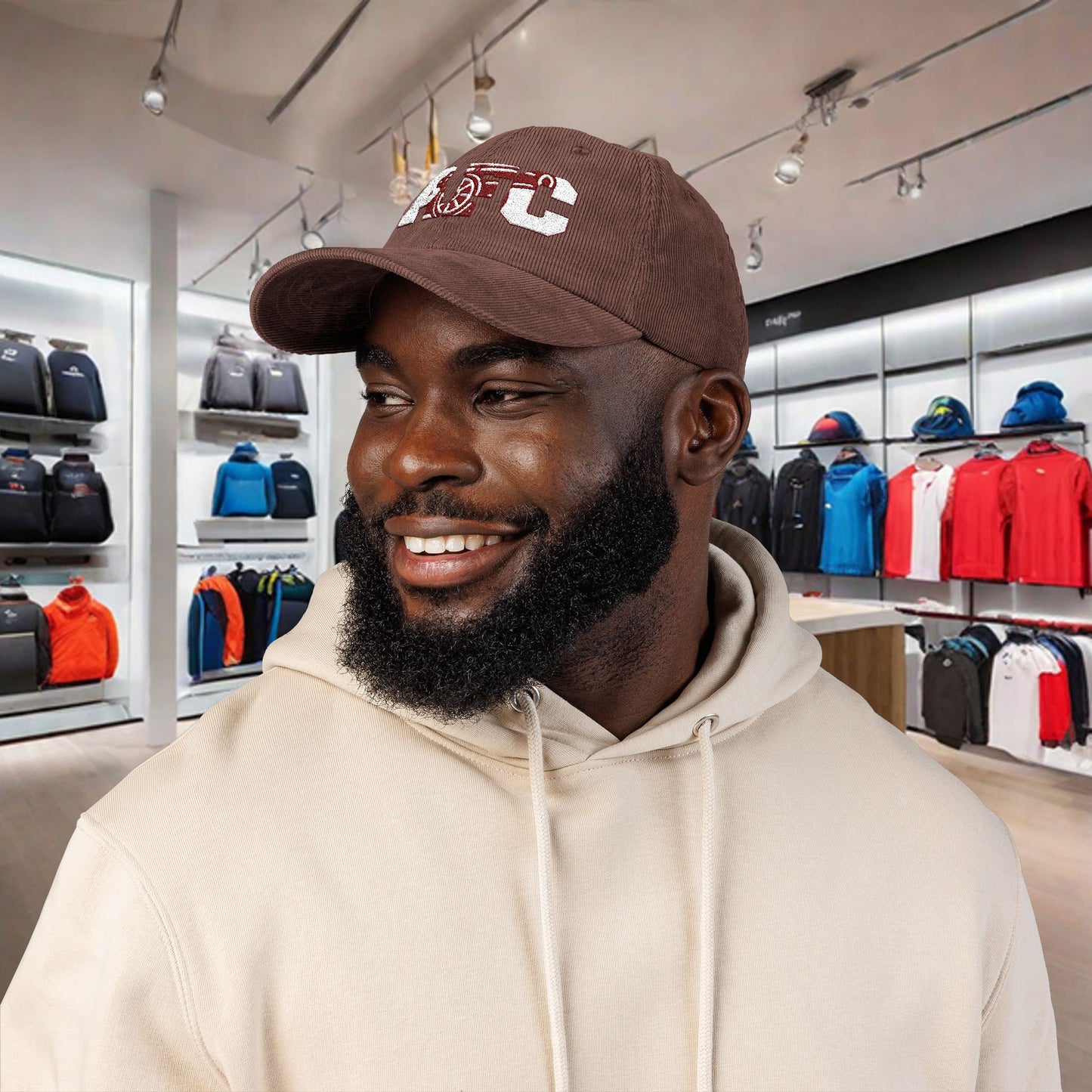 Corduroy cap with embroidery - 'AFC' Arsenal