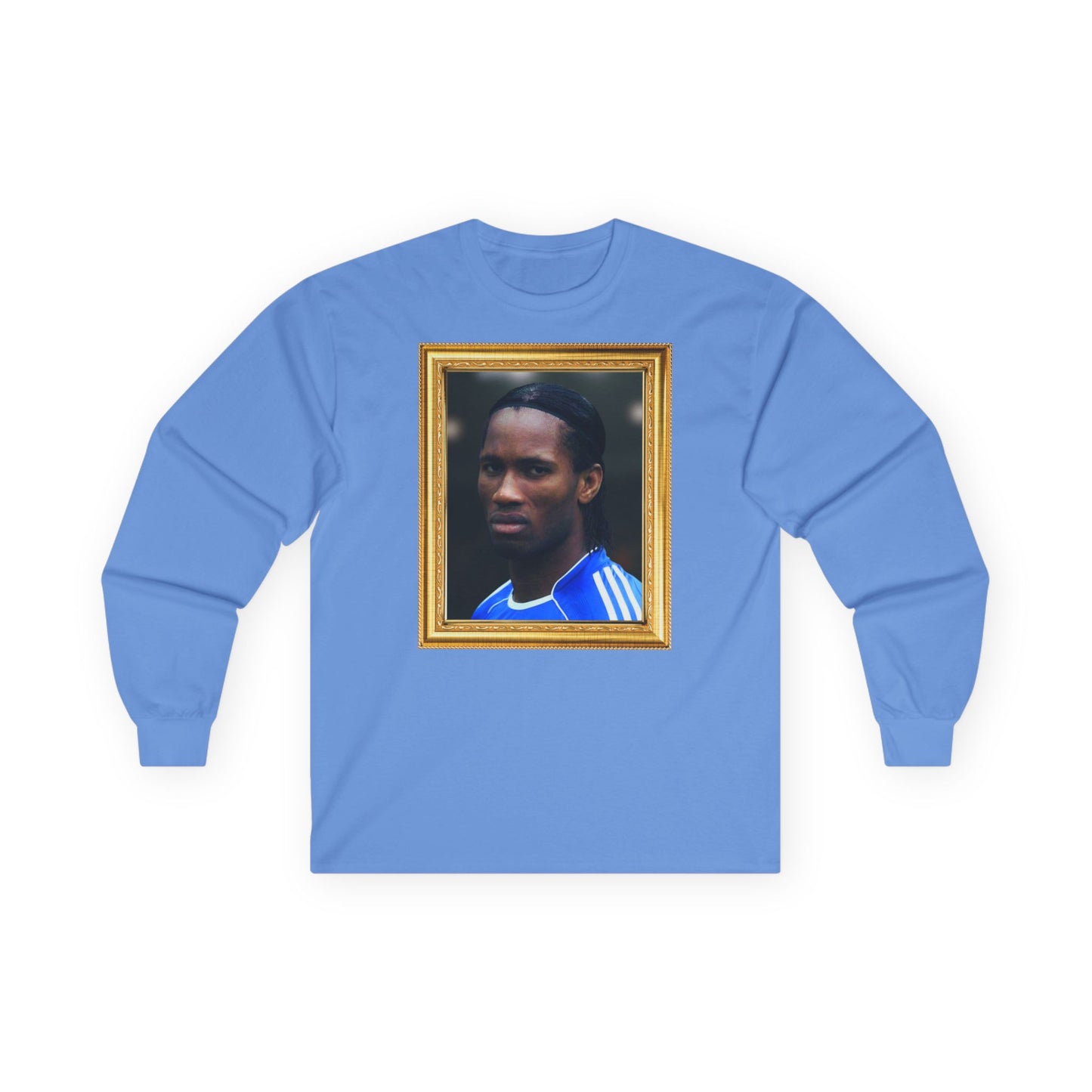 T-Shirt Manches Longues Mixte - Didier Drogba Legend (Chelsea, Gold Frame)