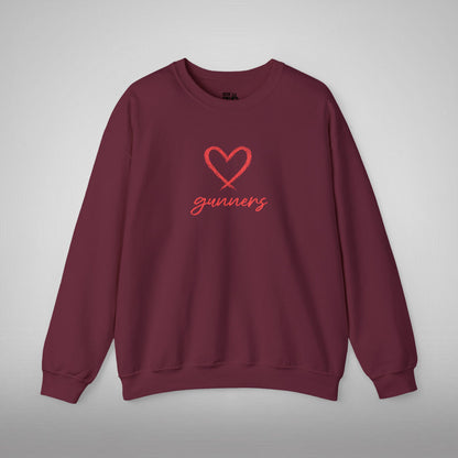 Pull Mixte Brodé - Cœur de Gunners (Arsenal)