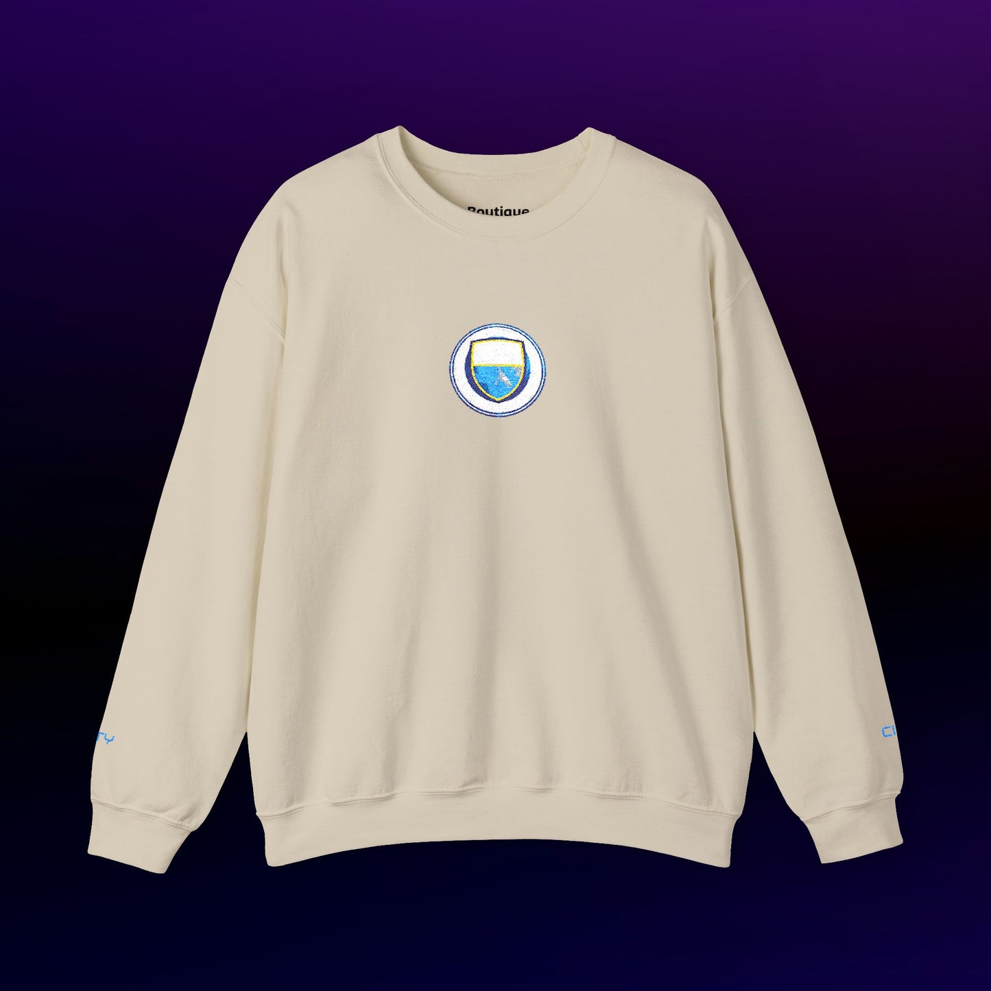 Unisex sweater with embroidered design - Man City