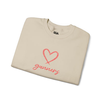 Pull Mixte Brodé - Cœur de Gunners (Arsenal)