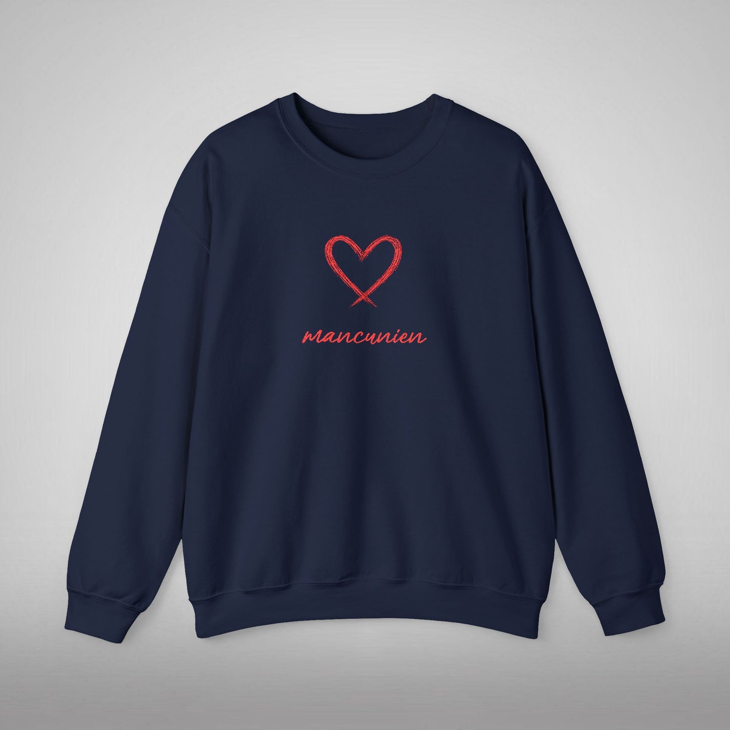 Pull Mixte Brodé - Cœur de Mancunien (Manchester United)