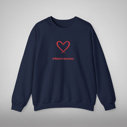 Pull Mixte Brodé - Cœur de Mancunien (Manchester United)