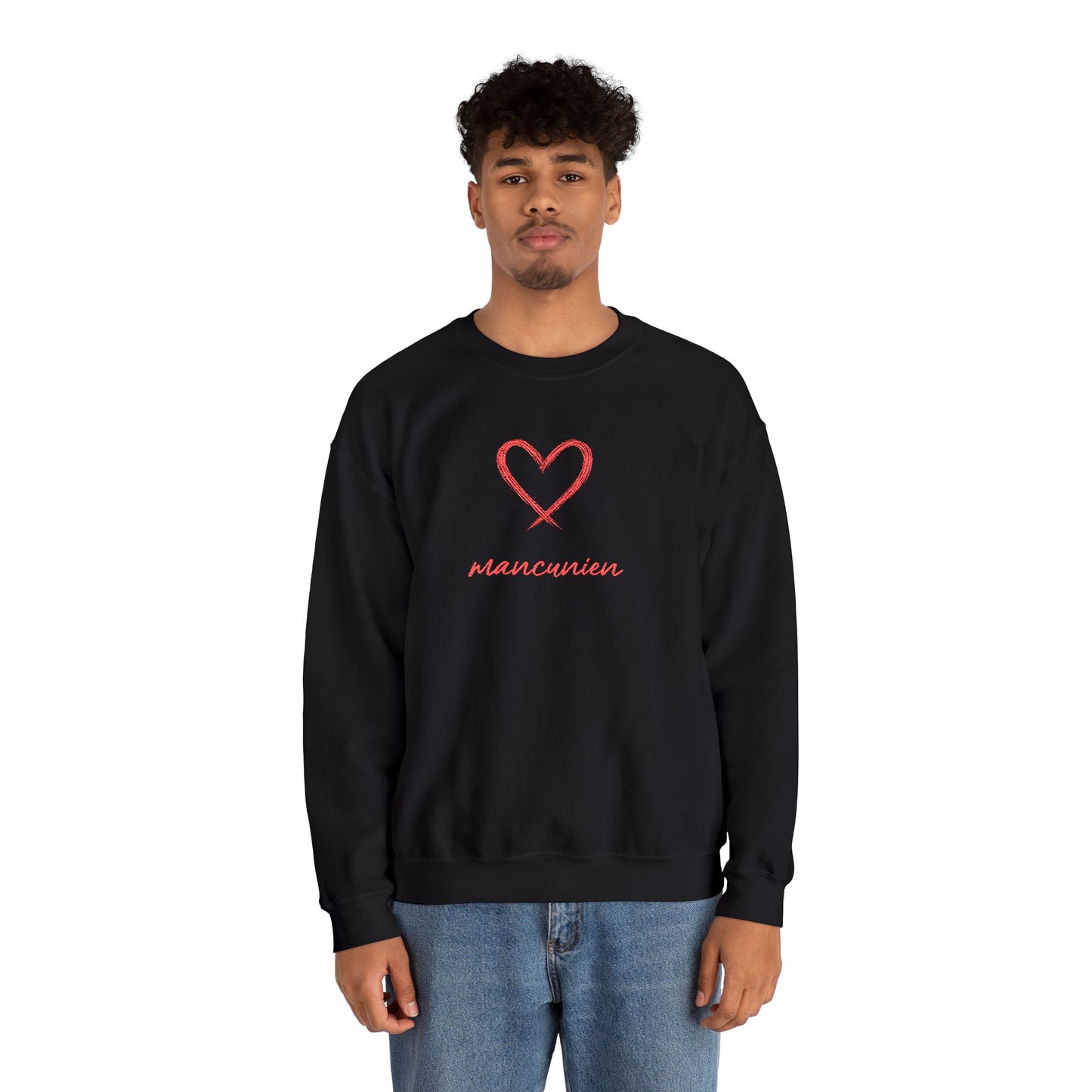 Pull Mixte Brodé - Cœur de Mancunien (Manchester United)