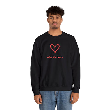 Pull Mixte Brodé - Cœur de Mancunien (Manchester United)