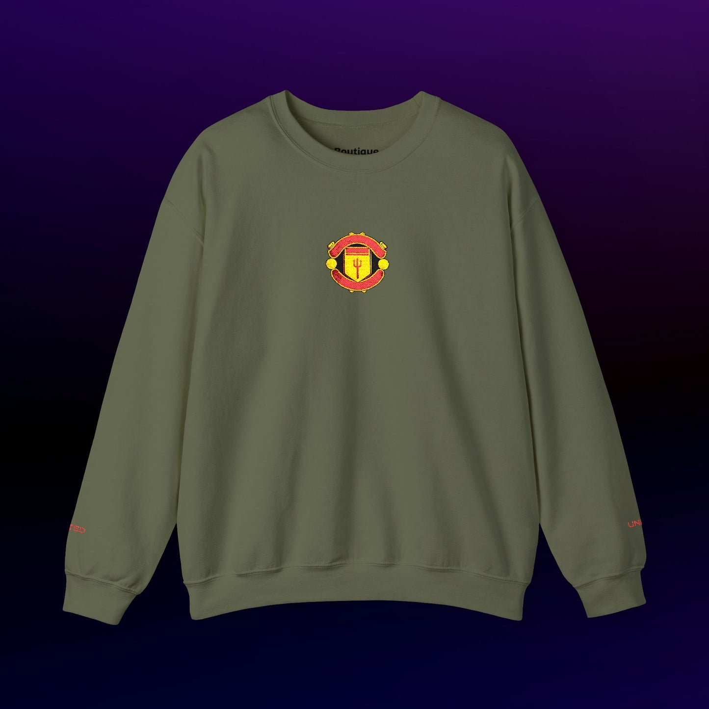 Unisex sweater with embroidered design - Man United
