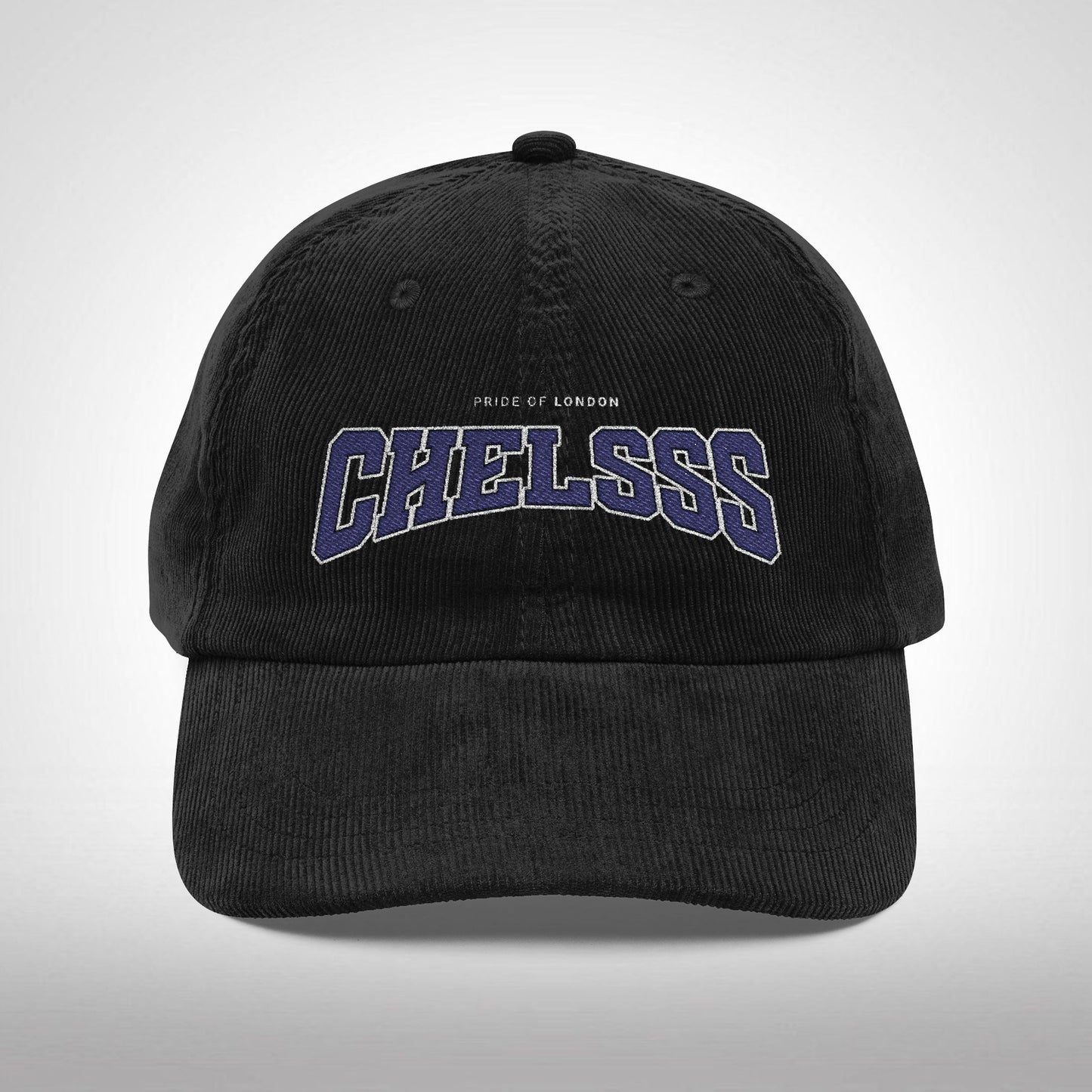 Casquette en velours côtelé et brodé - 'CHELSSS' Chelsea