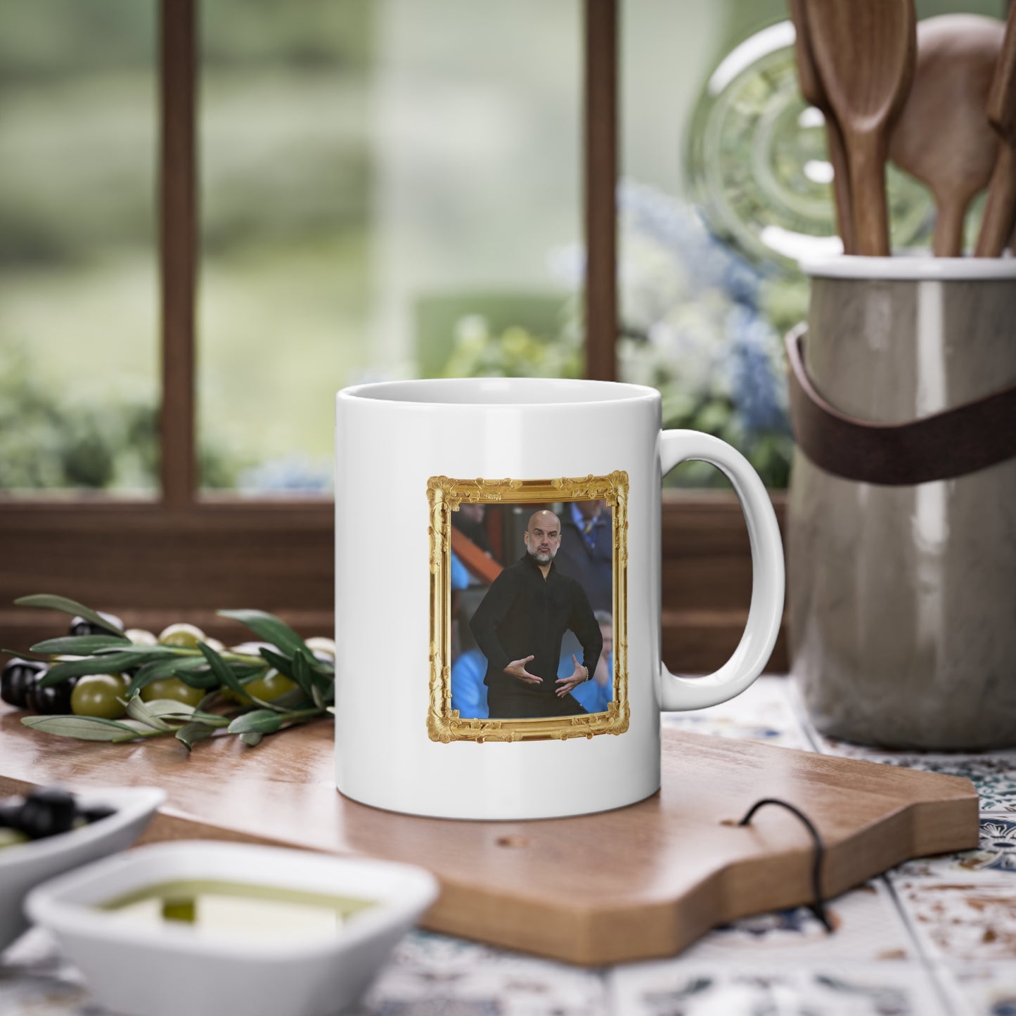 Mug - Pep Guardiola (Manchester City, Gold Frame)