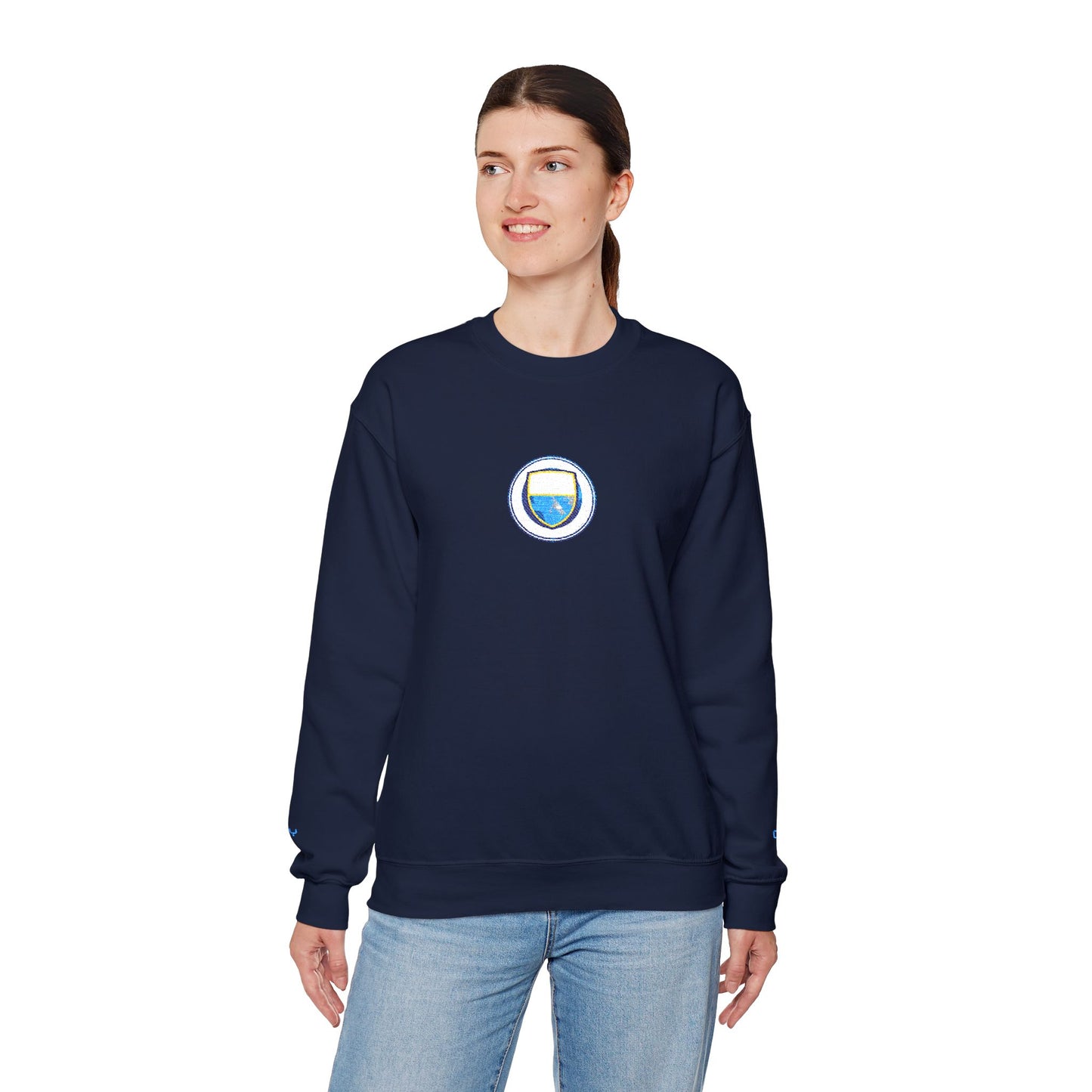 Unisex sweater with embroidered design - Man City